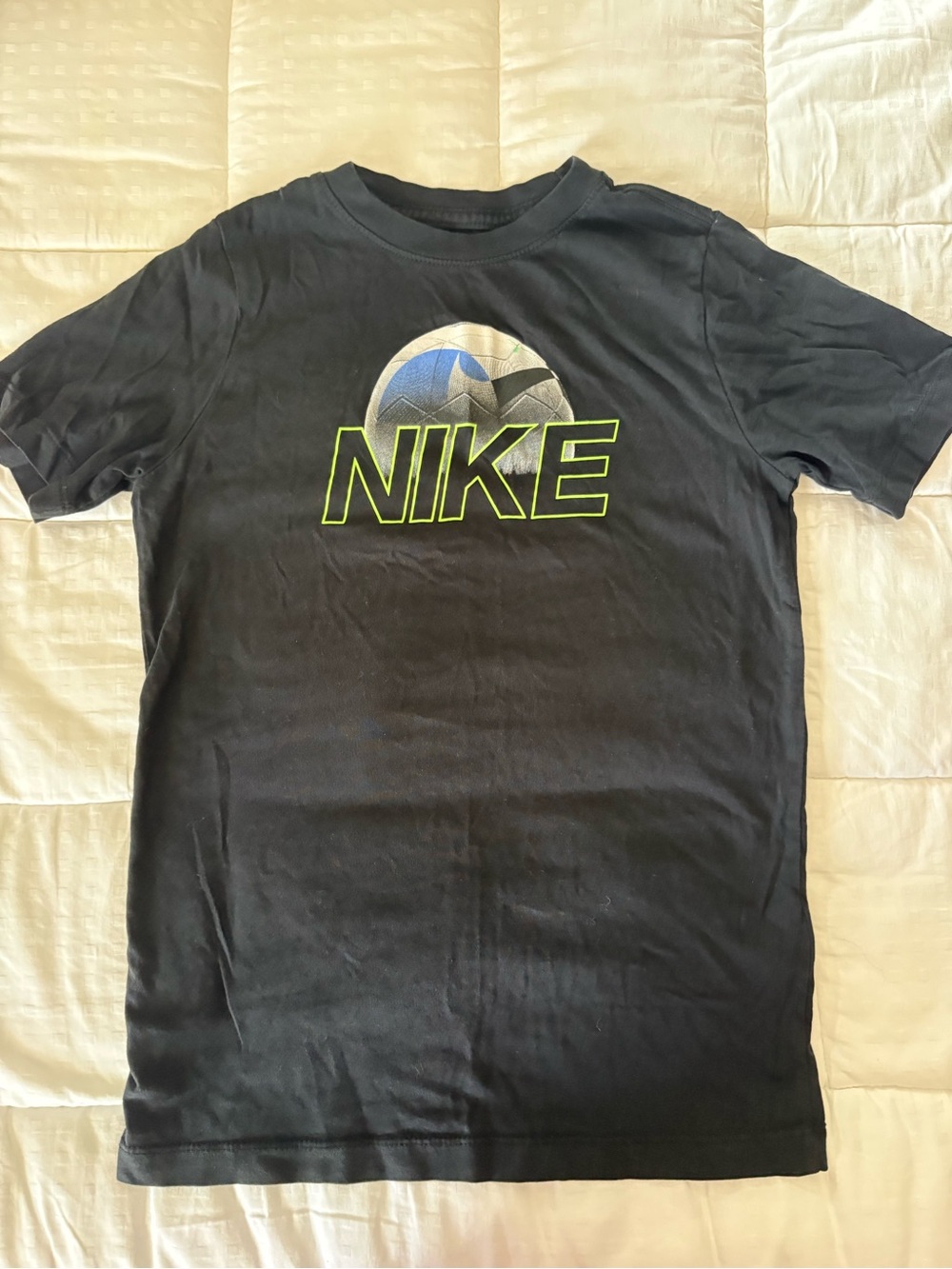 Nike Boys Black Logo Soccer Graphic T-Shirt